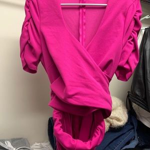 Fashion Nova Fuschia Jumpsuit